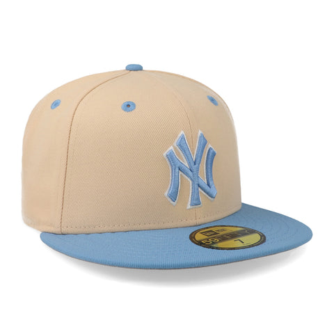 Gorra New Era 59 Fifty Mlb Q323 Ice Latte Yankees Crema Cerr