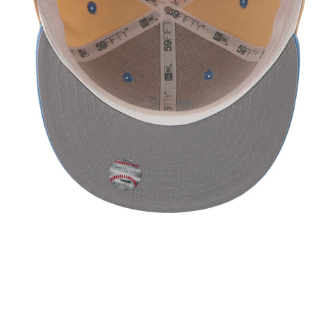 Gorra New Era 59 Fifty Mlb Q323 Ice Latte Yankees Crema Cerr