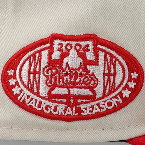 Gorra New Era 59 Fifty MLB Phillies White Crown Beige/Rojo