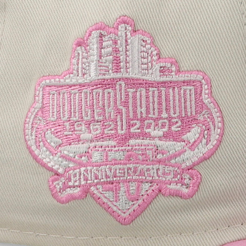 Gorra New Era 59 Fifty MLB Dodgers White Crown Rosa Cerrada