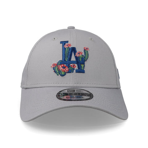 Gorra New Era 9Forty MLB Dodgers Flower Icon Gris Ajustable