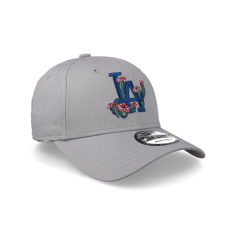Gorra New Era 9Forty MLB Dodgers Flower Icon Gris Ajustable