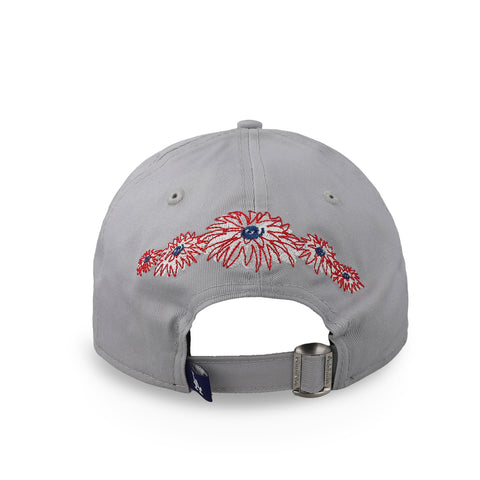 Gorra New Era 9Forty MLB Dodgers Flower Icon Gris Ajustable