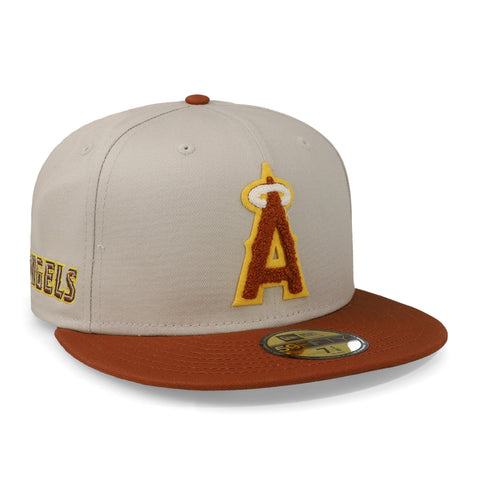 Gorra New Era 59 Fifty Mlb Boucle Los Angeles Angels Beige C