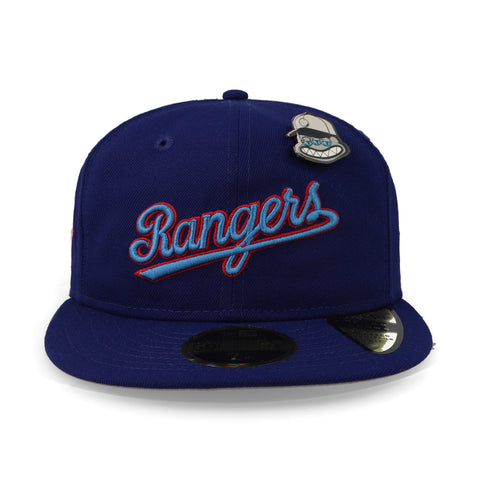 Gorra New Era 59 Fifty MLB Rangers Cooperstown Pin Azul
