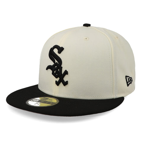 Gorra New Era 59 Fifty MLB White Sox Blanco/Negro Cerrado