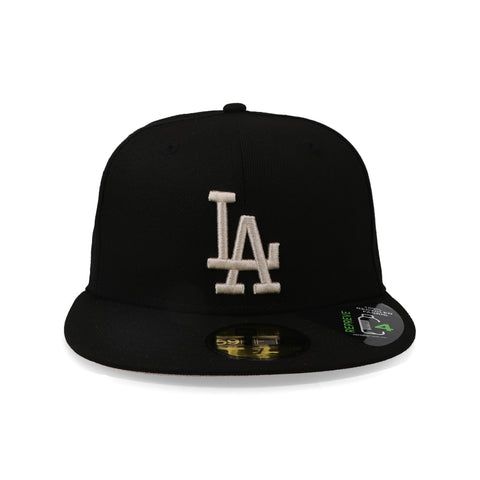 Gorra New Era 59Fifty MLB Dodgers Black Stone Negro Cerrada