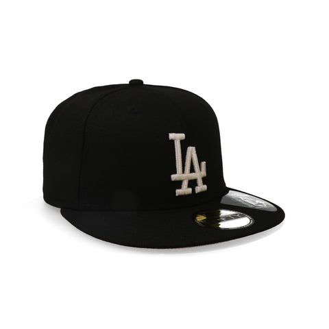 Gorra New Era 59Fifty MLB Dodgers Black Stone Negro Cerrada