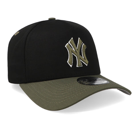 Gorra New Era 9Forty A-Frame Yankees Black Olive Unitalla