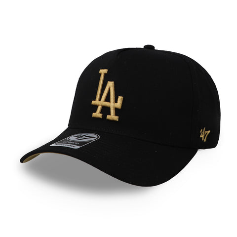 Gorra ‘47 MLB Sure Shot Cotton LA Dodgers Negro/Dorado Unitalla