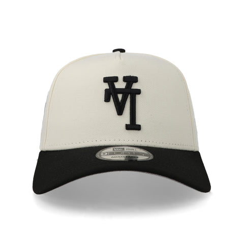 Gorra New Era 9Forty MLB Dodgers Crema Negro Unitalla