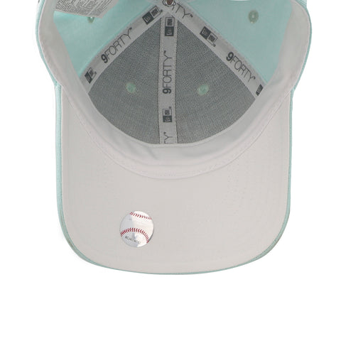 Gorra New Era 9 Forty MLB Dodgers Wmns Linen Gris Claro Con Blanco Unitalla