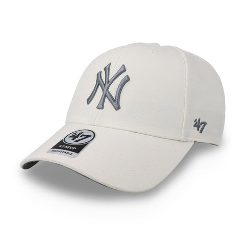 Gorra ‘47 MLB Sure Shot NY Yankees Snapback Blanco/Plata Unitalla