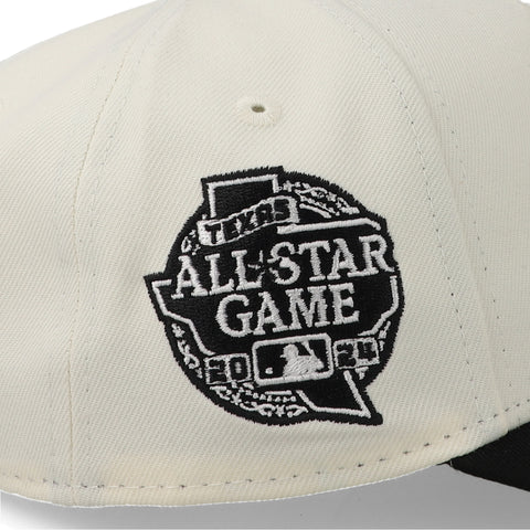 Gorra New Era 9Forty MLB Rangers Crema Negro Unitalla