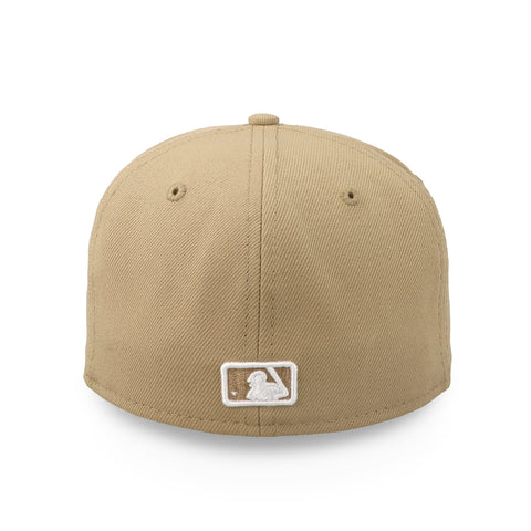 Gorra New Era 59Fifty MLB New York Camel Blanco Cerrado