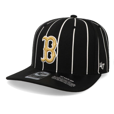 Gorra '47 MLB Red Sox Pinstripe 47 MVP Negro Unitalla