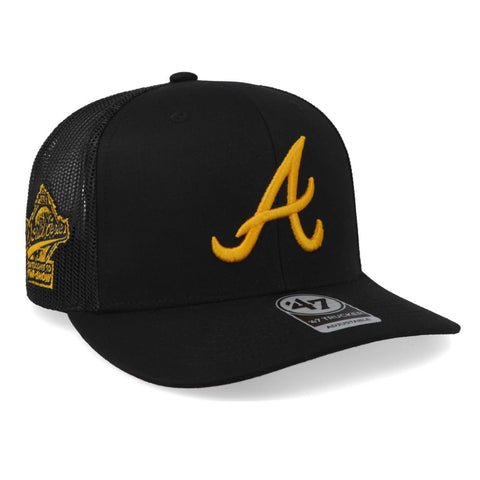 Gorra '47 MLB Braves Trucker Side Embroidery Negro Unitalla