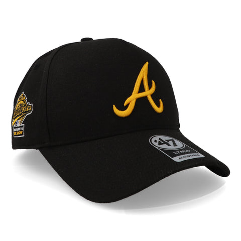 Gorra '47 MLB Braves Sure Shot MVP Negro/Amarillo Unitalla