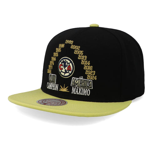 Gorra Mitchell & Ness LMX América Campeón Máximo Negro