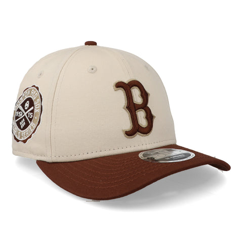 Gorra New Era 9Forty MLB Red Sox WS Patch Beige Unitalla