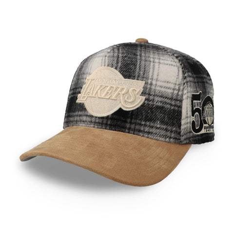 Gorra Mitchell & Ness NBA Lakers Plaid Out Pro Snapback