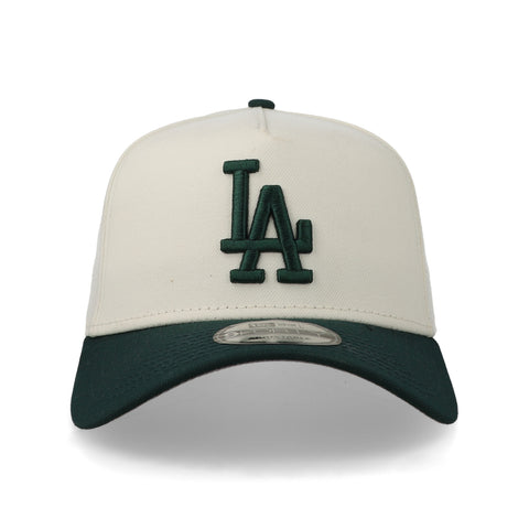 Gorra New Era 9Forty MLB Dodgers Crema Verde Oscuro Unitalla
