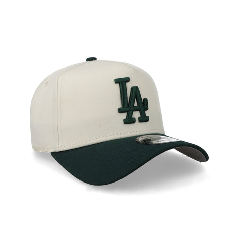 Gorra New Era 9Forty MLB Dodgers Crema Verde Oscuro Unitalla