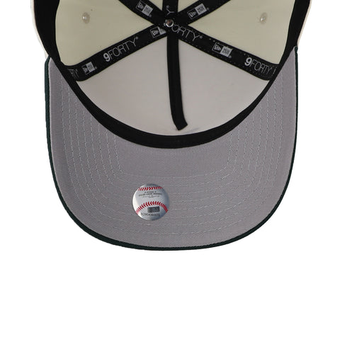 Gorra New Era 9Forty MLB Dodgers Crema Verde Oscuro Unitalla