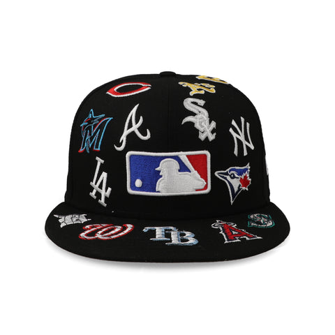 Gorra New Era 59Fifty MLB All Over Negra Cerrada
