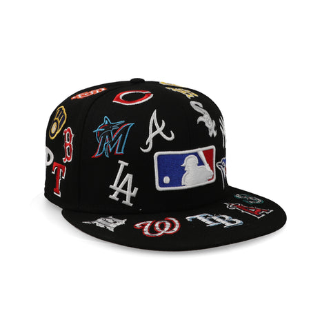 Gorra New Era 59Fifty MLB All Over Negra Cerrada