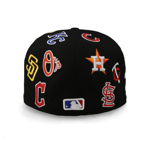 Gorra New Era 59Fifty MLB All Over Negra Cerrada
