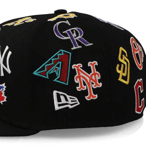Gorra New Era 59Fifty MLB All Over Negra Cerrada