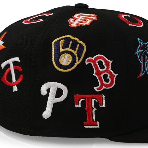 Gorra New Era 59Fifty MLB All Over Negra Cerrada