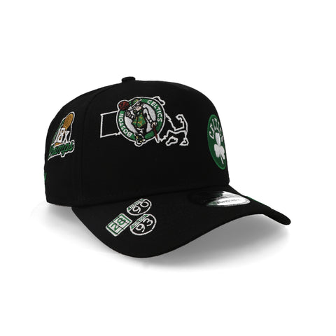 Gorra New Era 9Forty NBA Celtics All Over Negra Ajustable