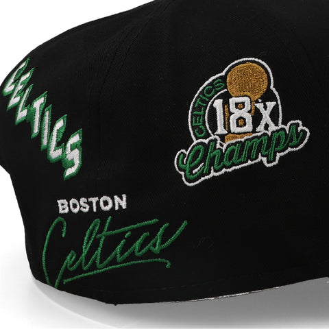 Gorra New Era 9Forty NBA Celtics All Over Negra Ajustable