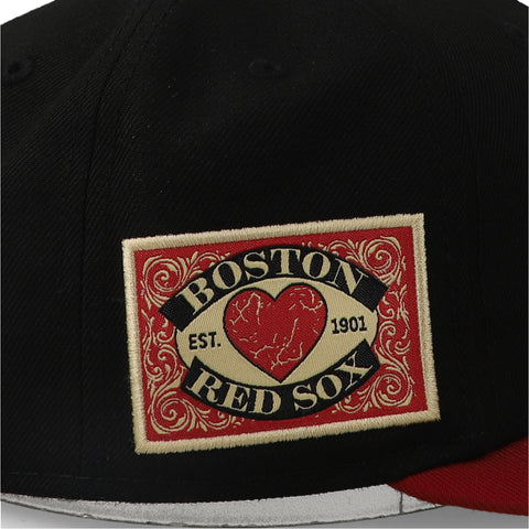 Gorra New Era 59Fifty MLB Red Sox Team Cards Cerrada