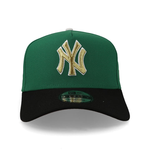 Gorra New Era 9Forty MLB Yankees Verde Kelly Negro Unitalla