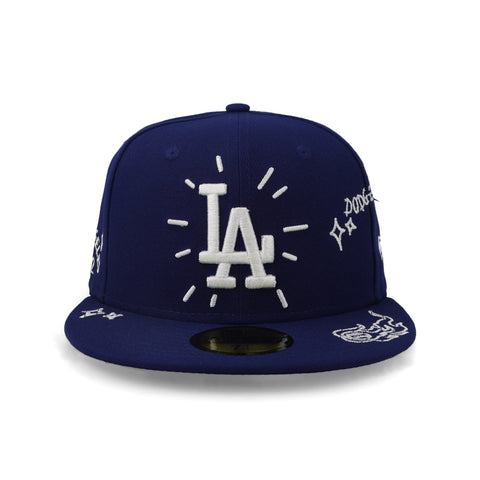 Gorra New Era 59Fifty MLB Dodgers Scribble Cerrada