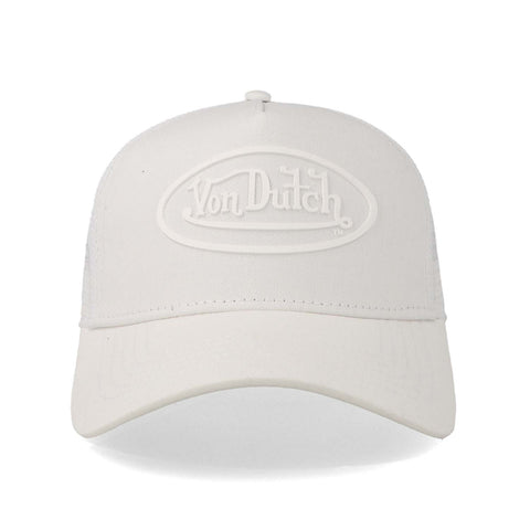 Gorra Von Dutch Rubber Trucker Logo 9844060 Blanco Unitalla