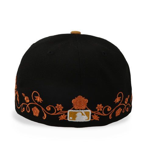Gorra New Era 59 Fifty MLB Padres Floral Vine Café Cerrado