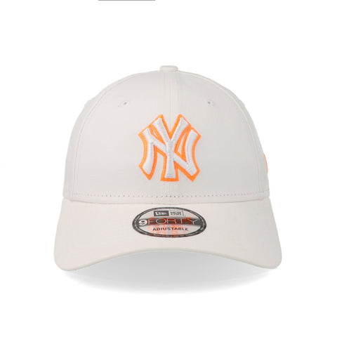 Gorra New Era 9 Forty MLB Neon Outline Yankees Beige Uni