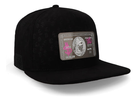Gorra Cash Only Amex Pink Full Print Negro Unitalla