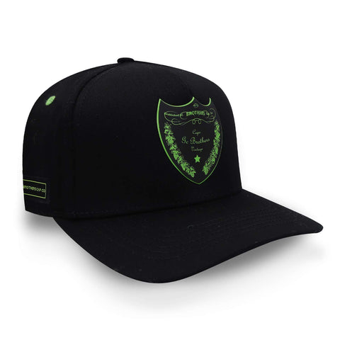 Gorra GC Brothers Dom Perignon 5 Panel Snap Negro Verde Uni
