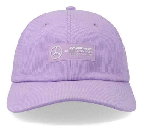 Gorra Mercedes F1 Fw Retro Cord Lila Unitalla