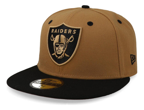 Gorra New Era 59 Fifty NFL Raiders Q323 Beige/Negro