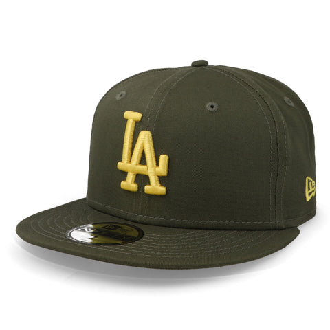 Gorra New Era 59 Fifty MLB Dodgers League Essential Verde Cerrado