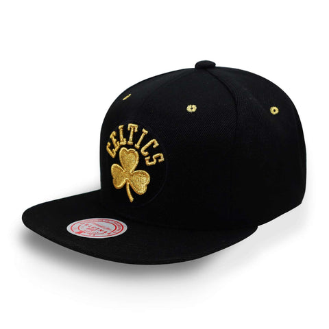 Gorra Mitchell & Ness NBA Fools Gold Snap Celtics Negro Uni