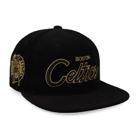 Gorra Mitchell & Ness NBA Cord Script Snap Celtics Negro Uni