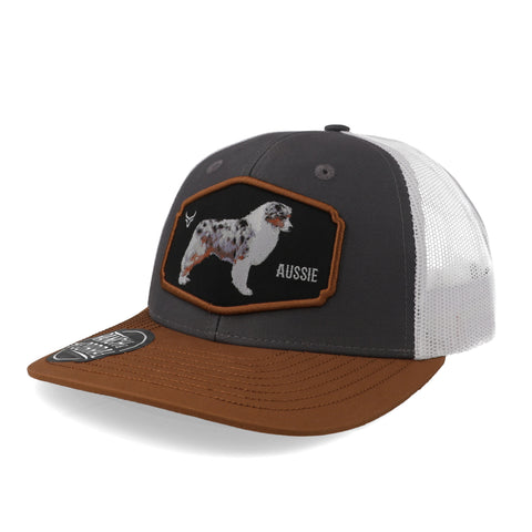 Gorra Ranch & Corral Dog Breeds Aussie Gris/Café Unitalla