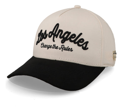 Gorra Cash Only Los Angeles Rules Beige Baseball Unitalla